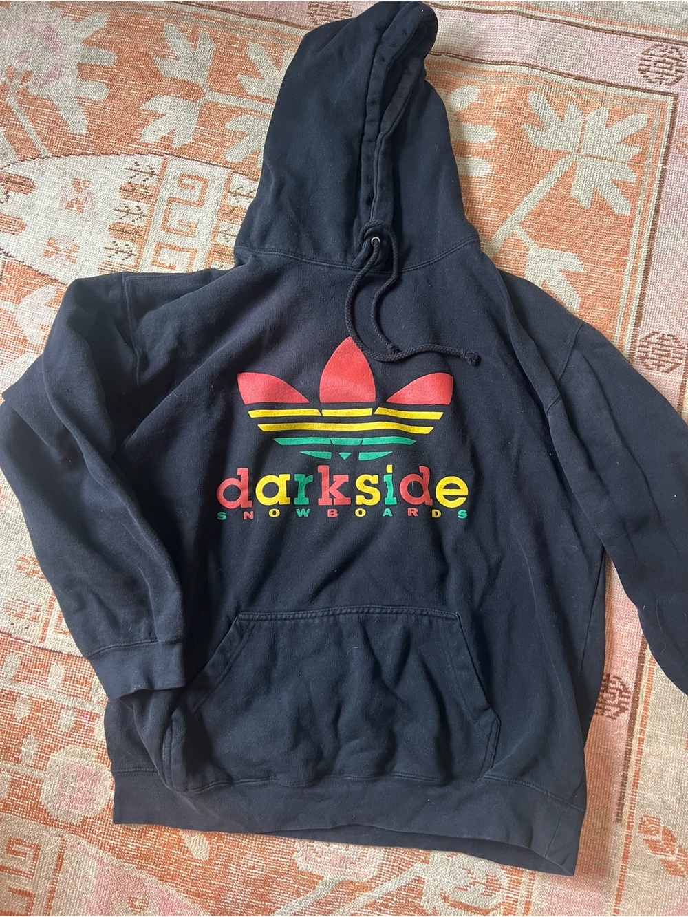 2000s vintage Darkside snowboards hooded sweatshirt Large